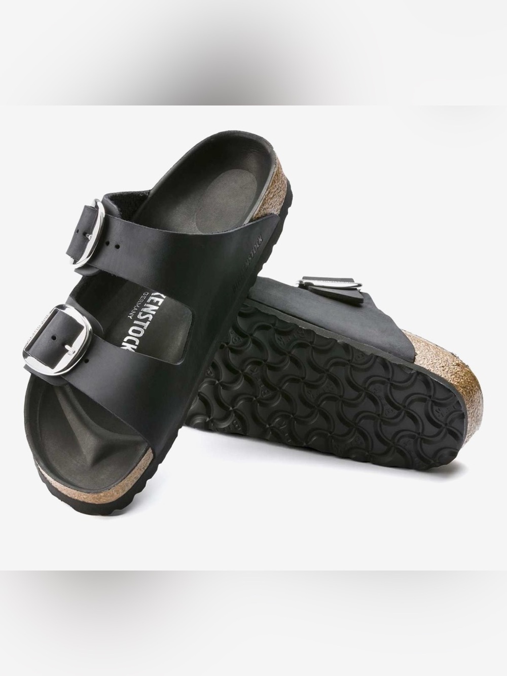 Birkenstock Arizona Big Buckle Black Leather Sandals EU 41 US Women’s 10–10.5